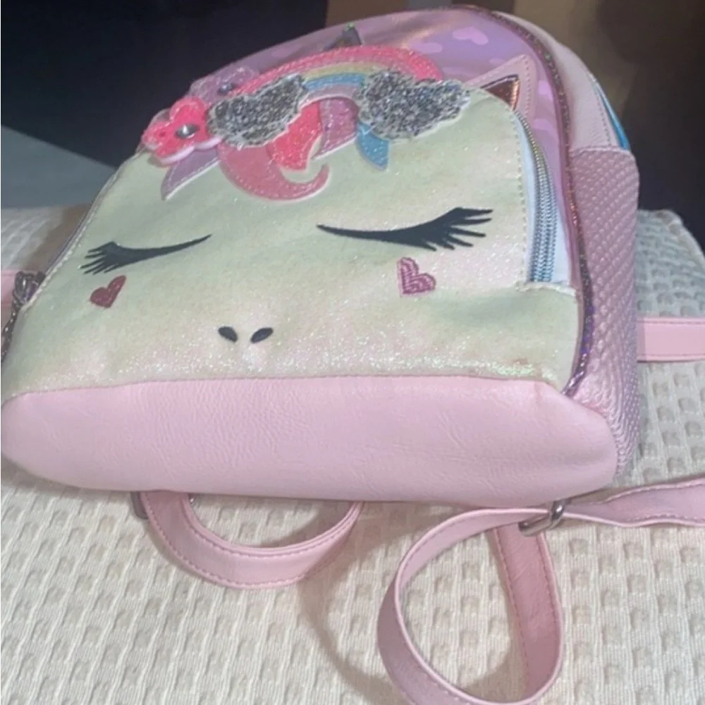 Miss Gwen’s OMG Pink Unicorn Mini Backpack Glitter Kids School Book Bag
